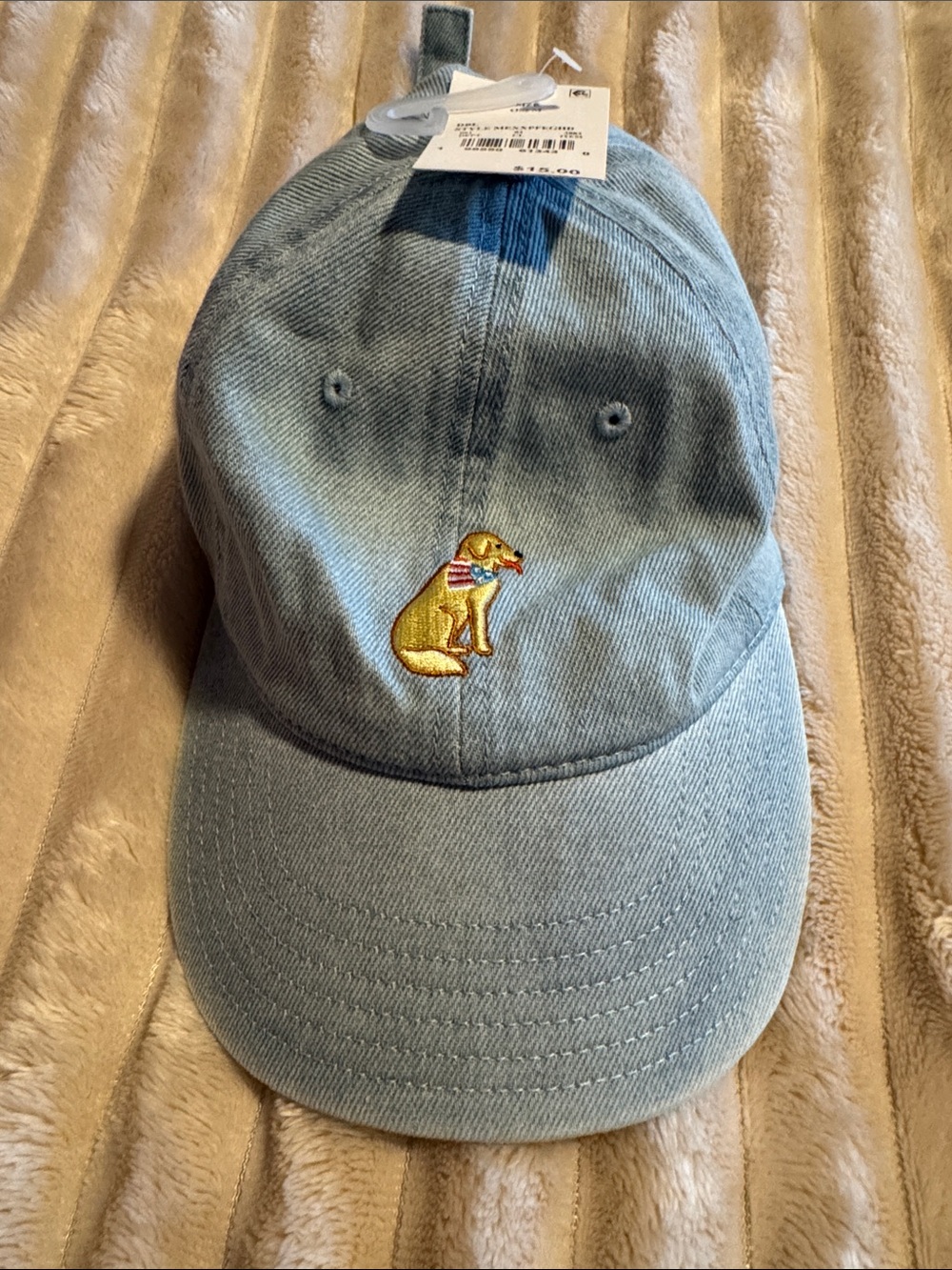 Mighty Fine Light Blue Cap with Yellow Embroidered Dog